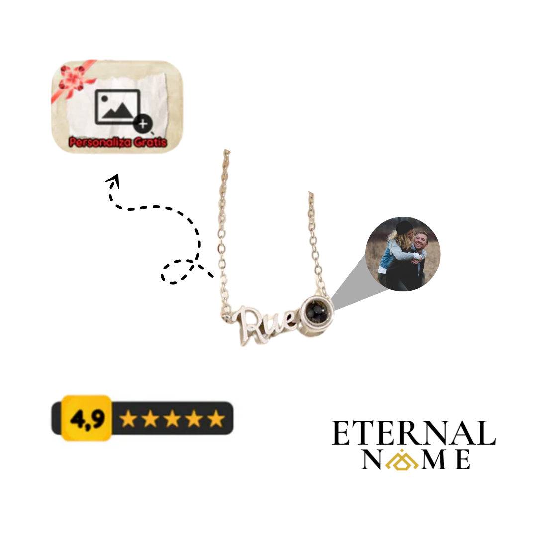 Collar “Te Llevo Conmigo” – Con Nombre y Foto Proyectada