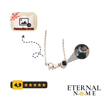 Collar “Te Llevo Conmigo” – Con Nombre y Foto Proyectada